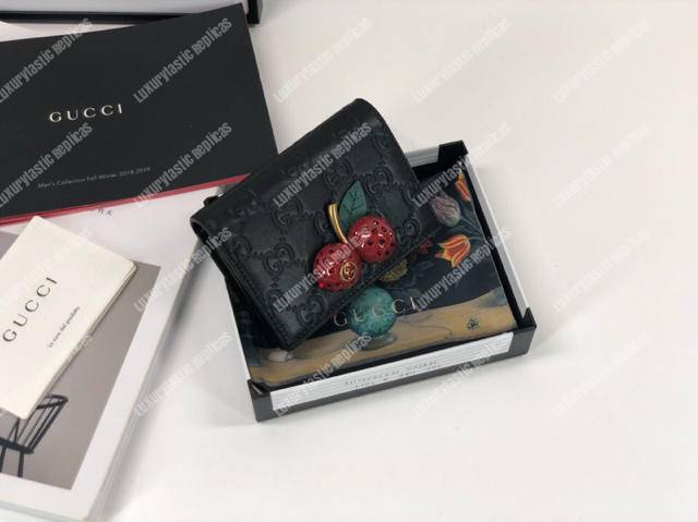 G*u*i signature mini bag with cherries black