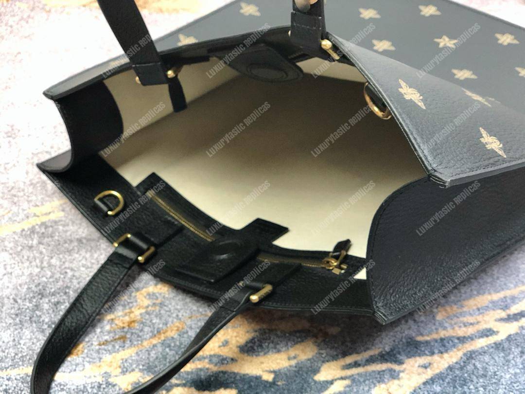 G*u*i bee star leather tote