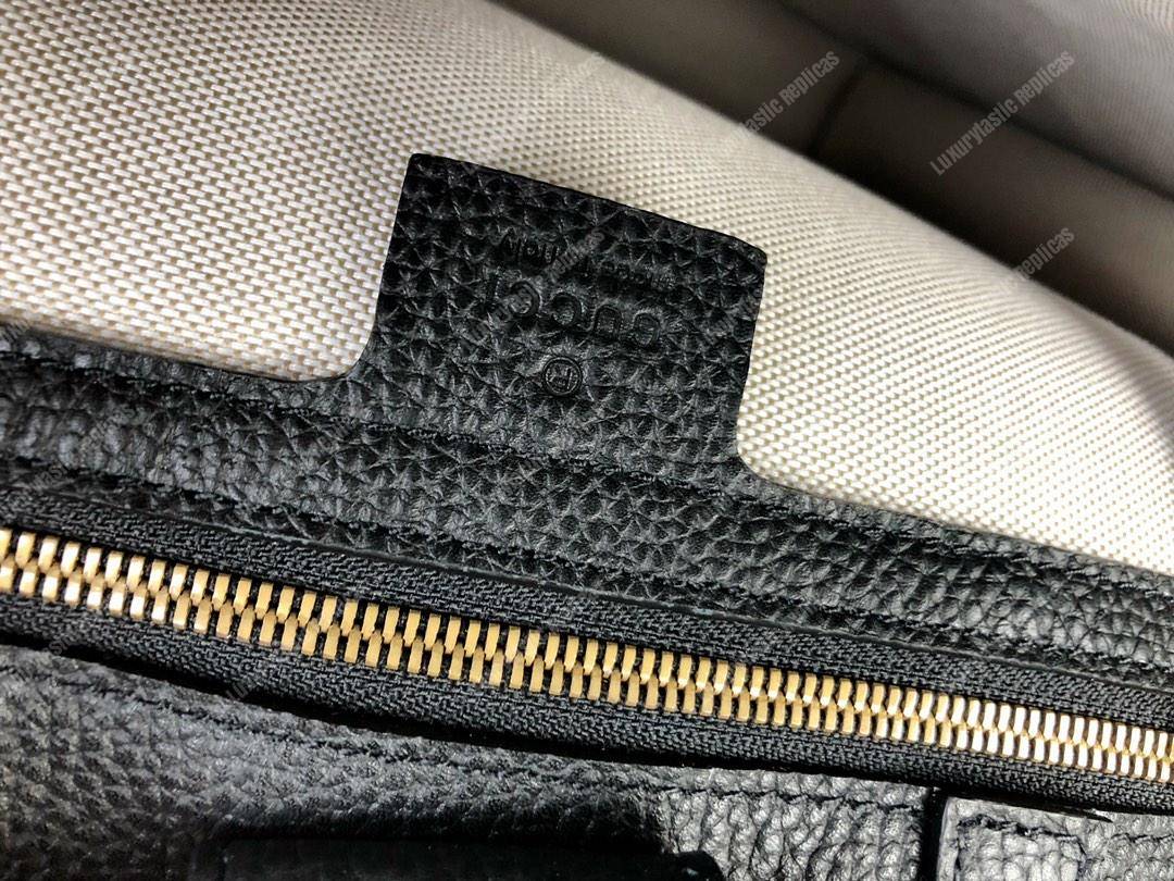 G*u*i kingsnake print leather tote