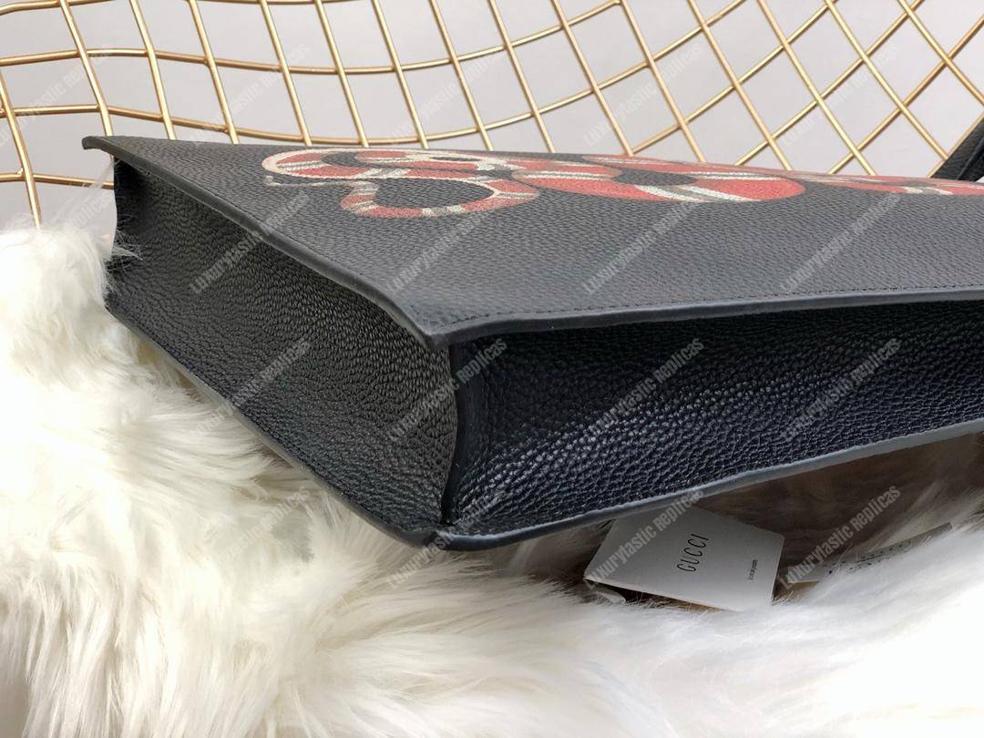 G*u*i kingsnake print leather tote