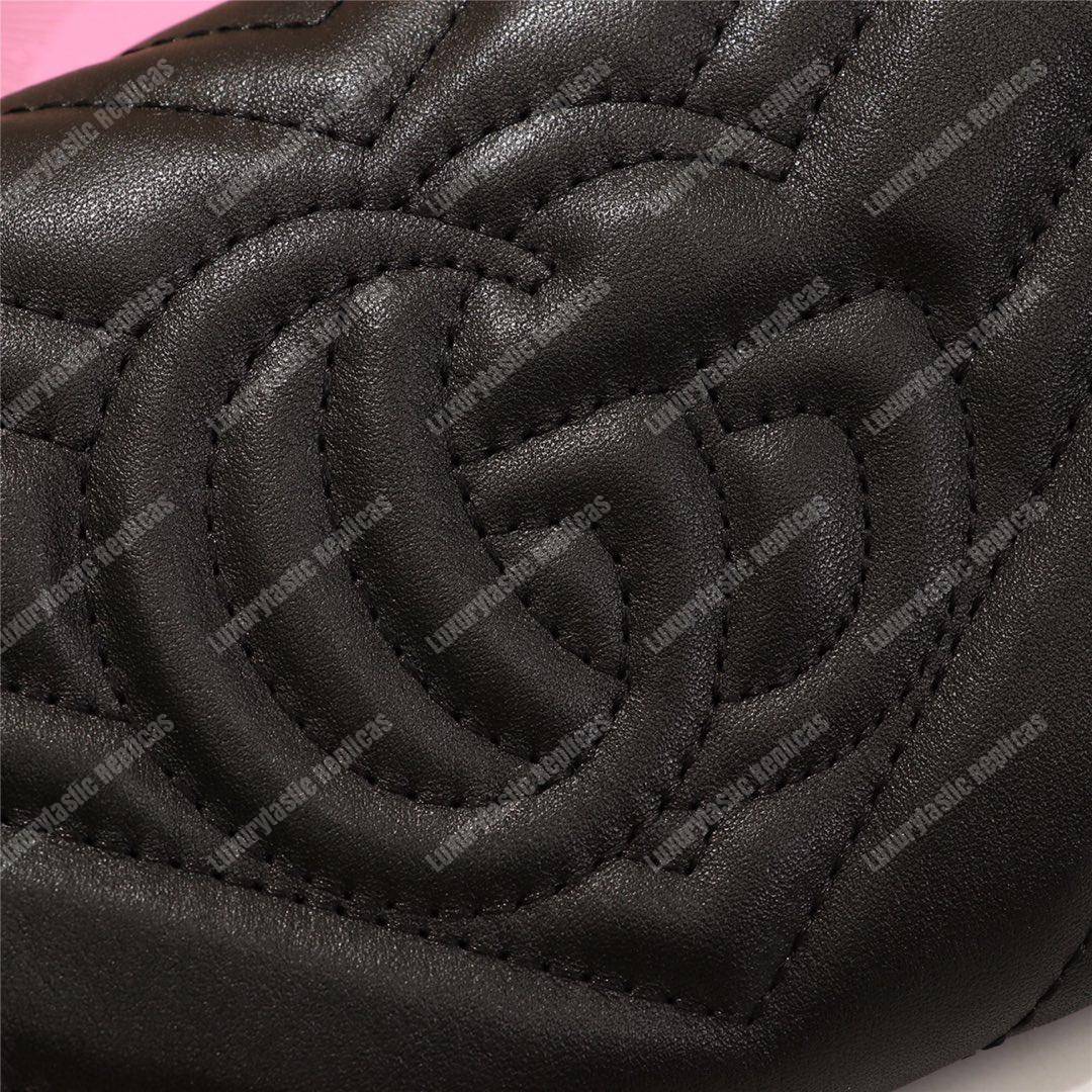 G*u*i gg marmont continental wallet with animal studs black