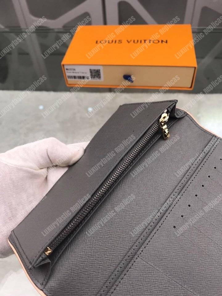 LV Brazza Wallet Monogram Titanium Gray
