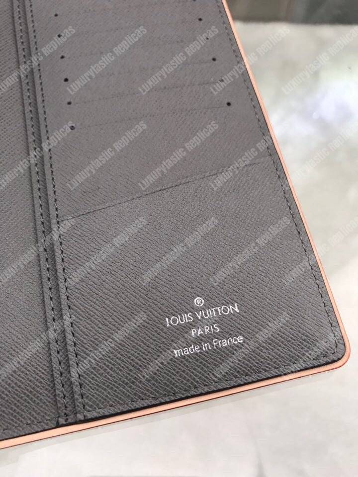 LV Brazza Wallet Monogram Titanium Gray