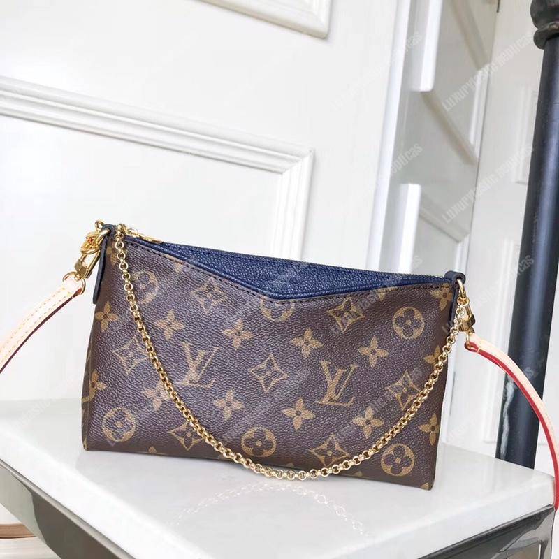 LV Pallas Clutch Bag Monogram Marine Rouge