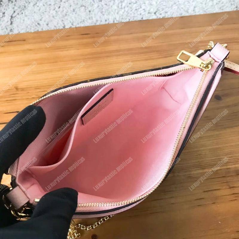 LV Pallas Clutch Bag Monogram Rose Poudre