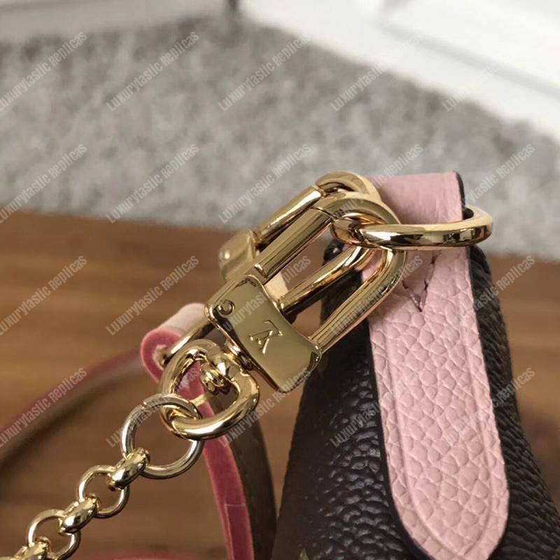 LV Pallas Clutch Bag Monogram Rose Poudre