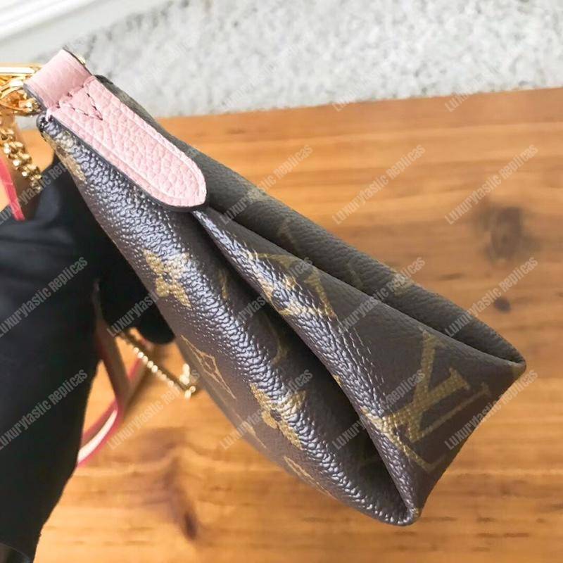 LV Pallas Clutch Bag Monogram Rose Poudre