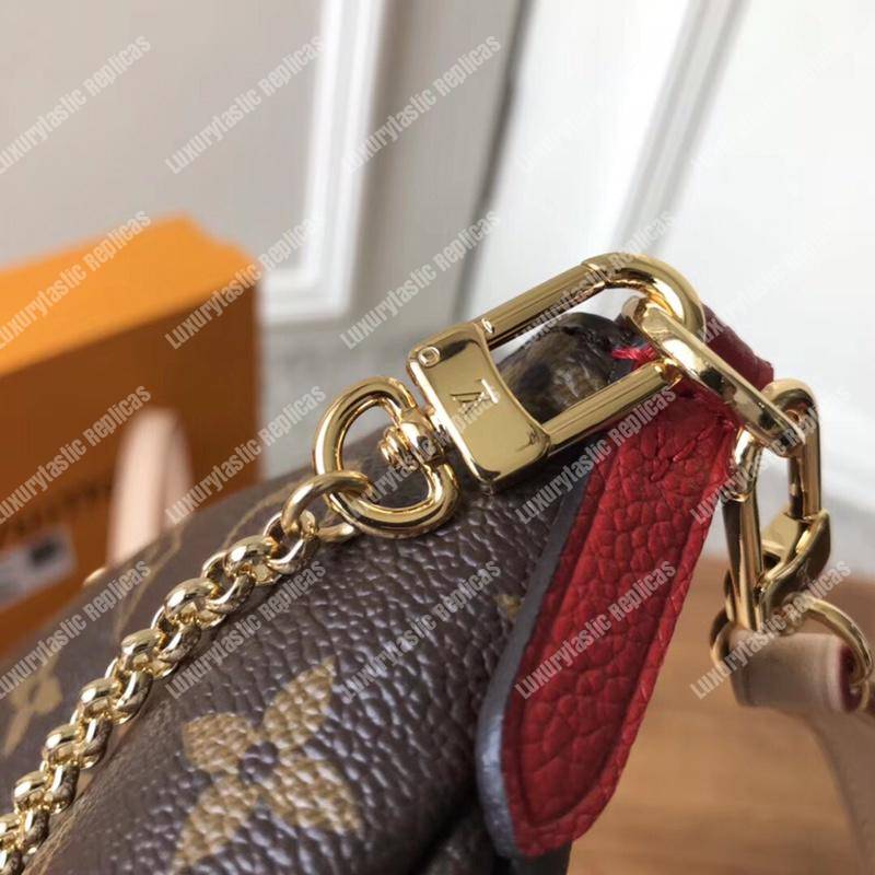 LV Pallas Clutch Bag Monogram Cerise