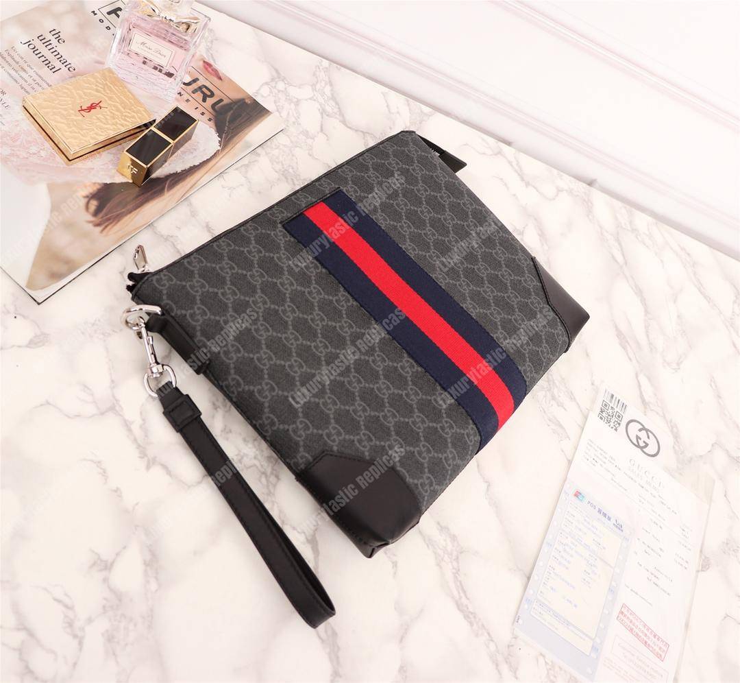 G*u*i gg black grey canvas men’s bag