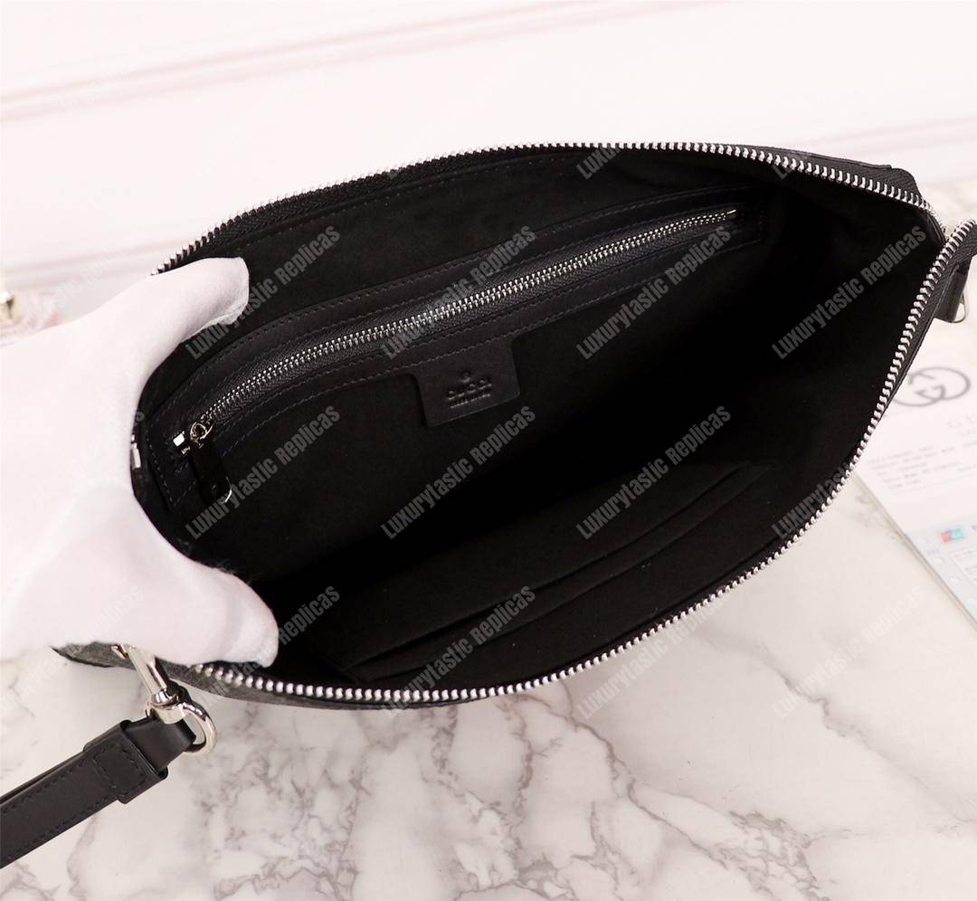 G*u*i gg black grey canvas men’s bag