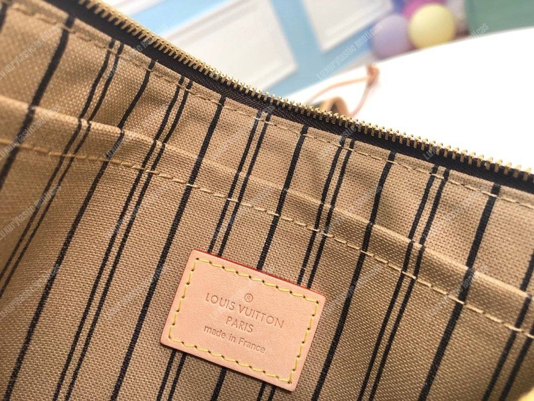 LV Neverfull MM Monogram Beige