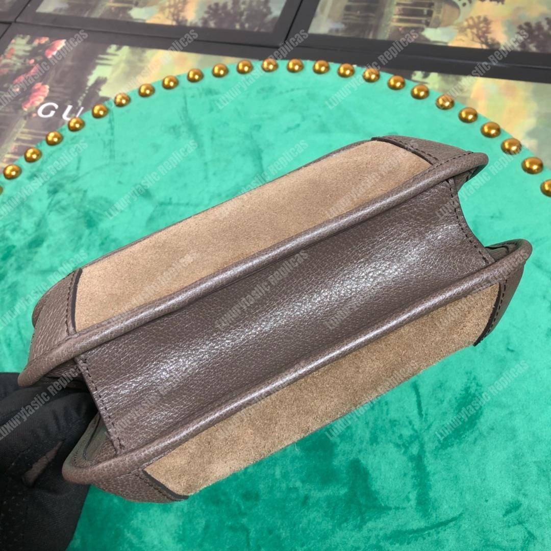 G*u*i neo vintage messenger small bag gray suede