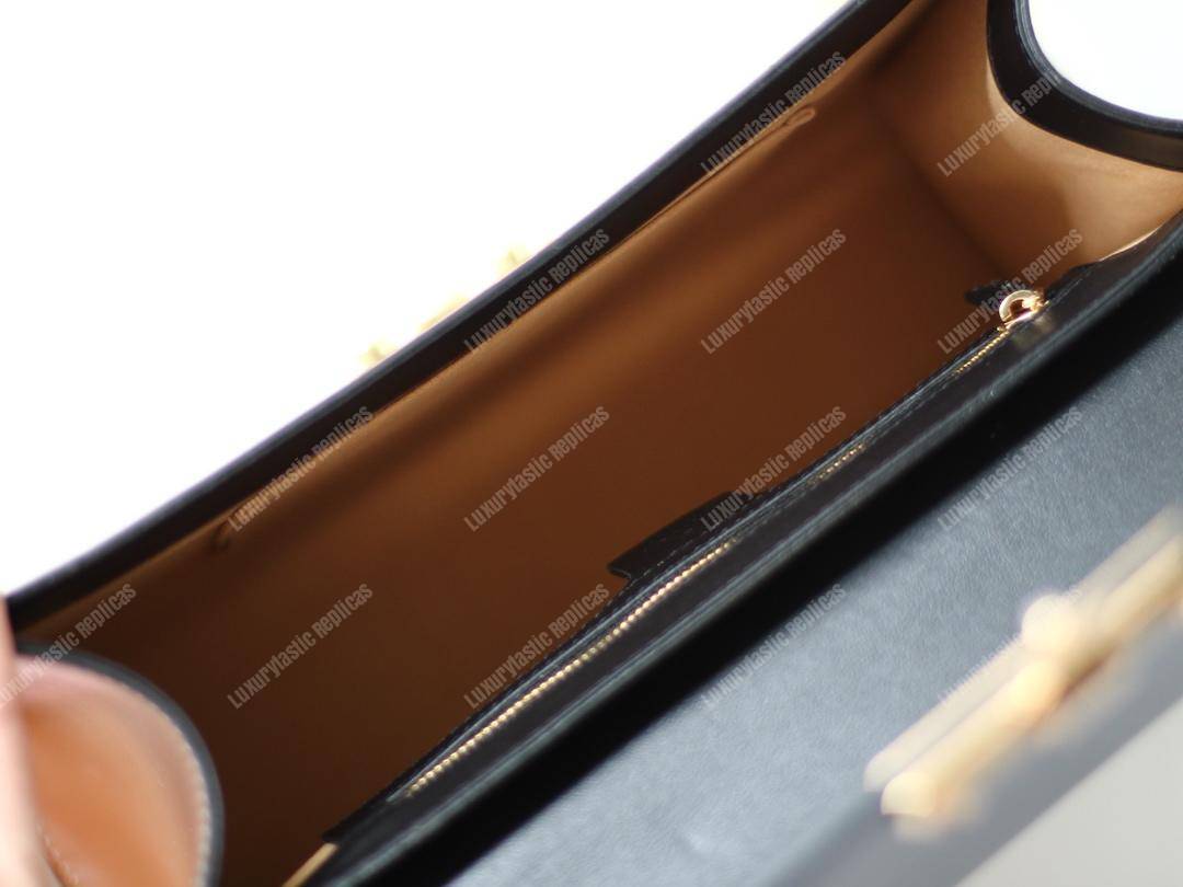 G*u*i padlock medium gg shoulder black/brown