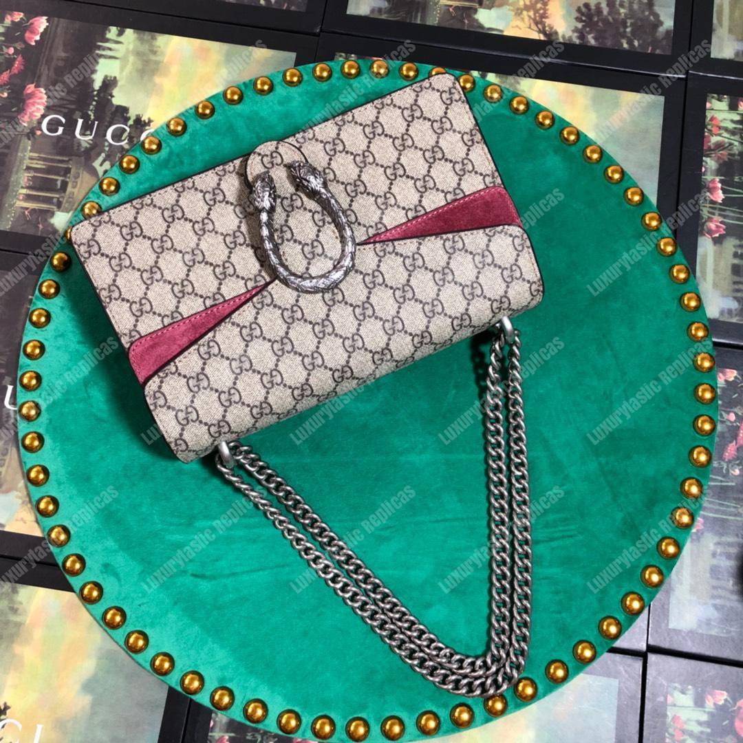 G*u*i dionysus small gg shoulder bag beige pink