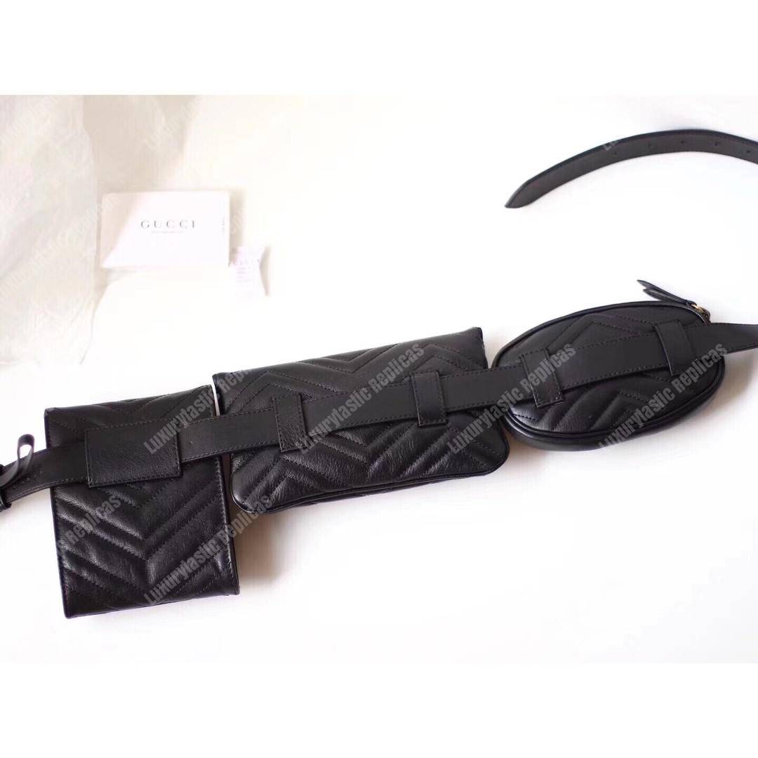 G*u*i gg marmont matelassé belt bag black