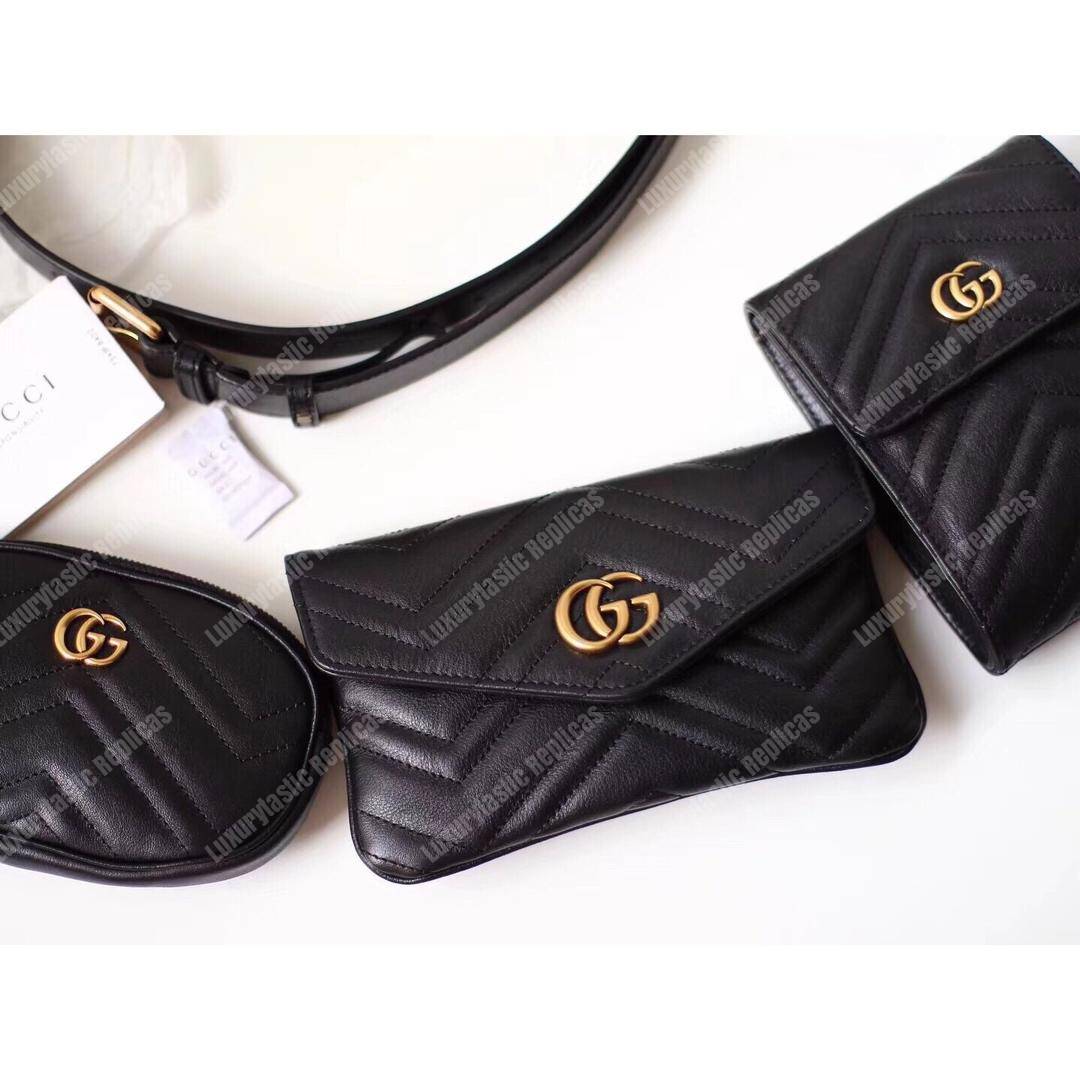 G*u*i gg marmont matelassé belt bag black