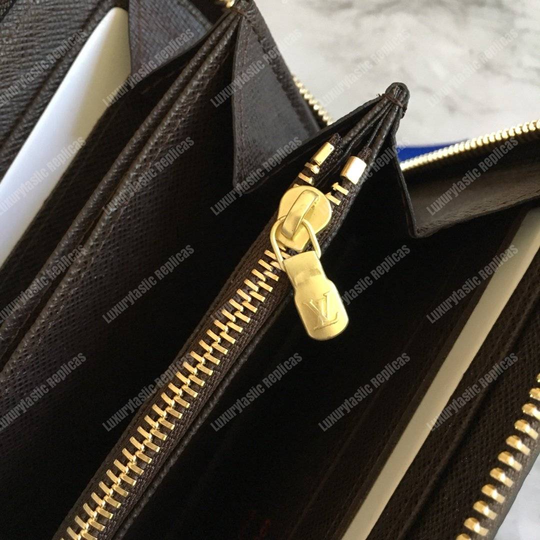 LV Zippy Wallet Damier Ebene Brown