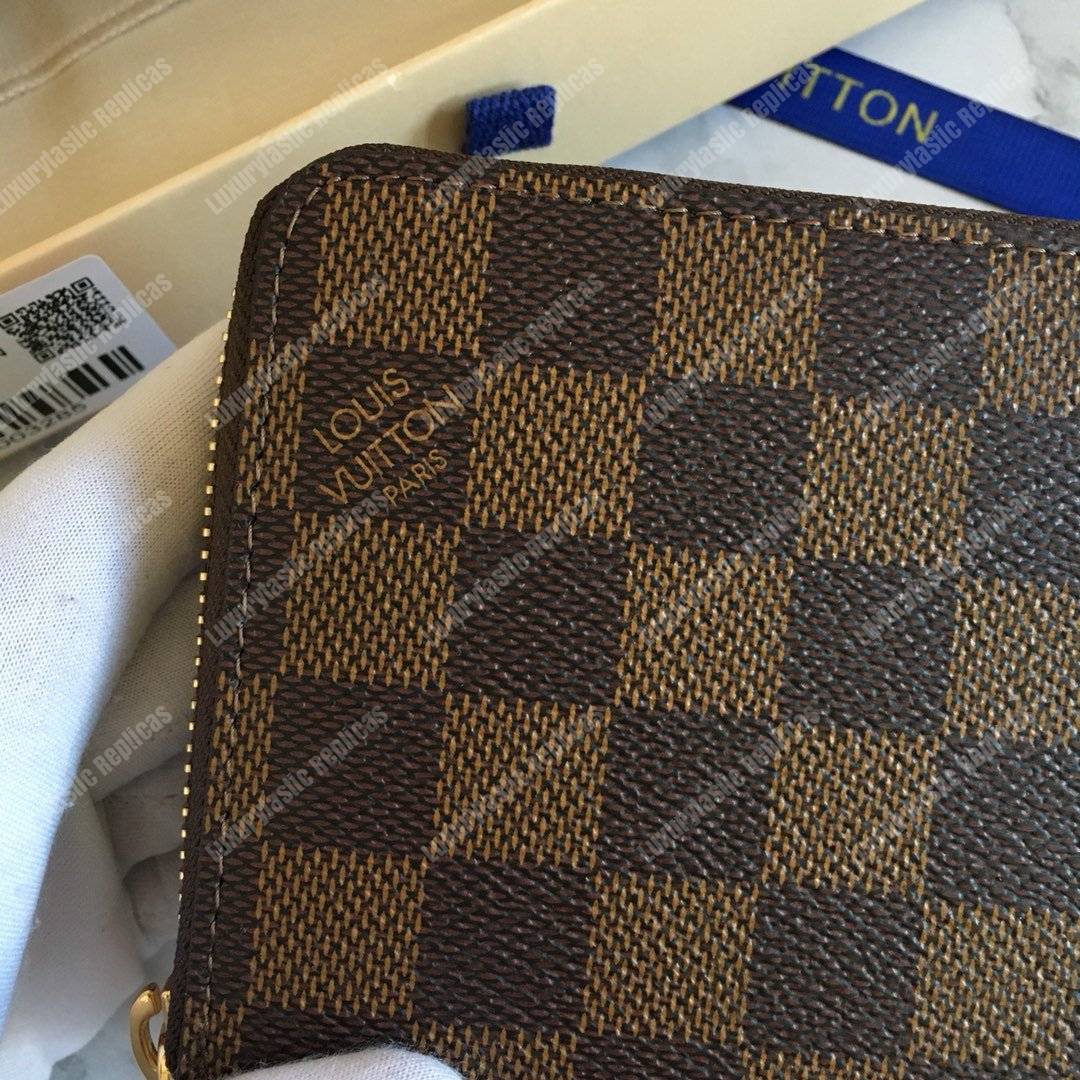 LV Zippy Wallet Damier Ebene Brown