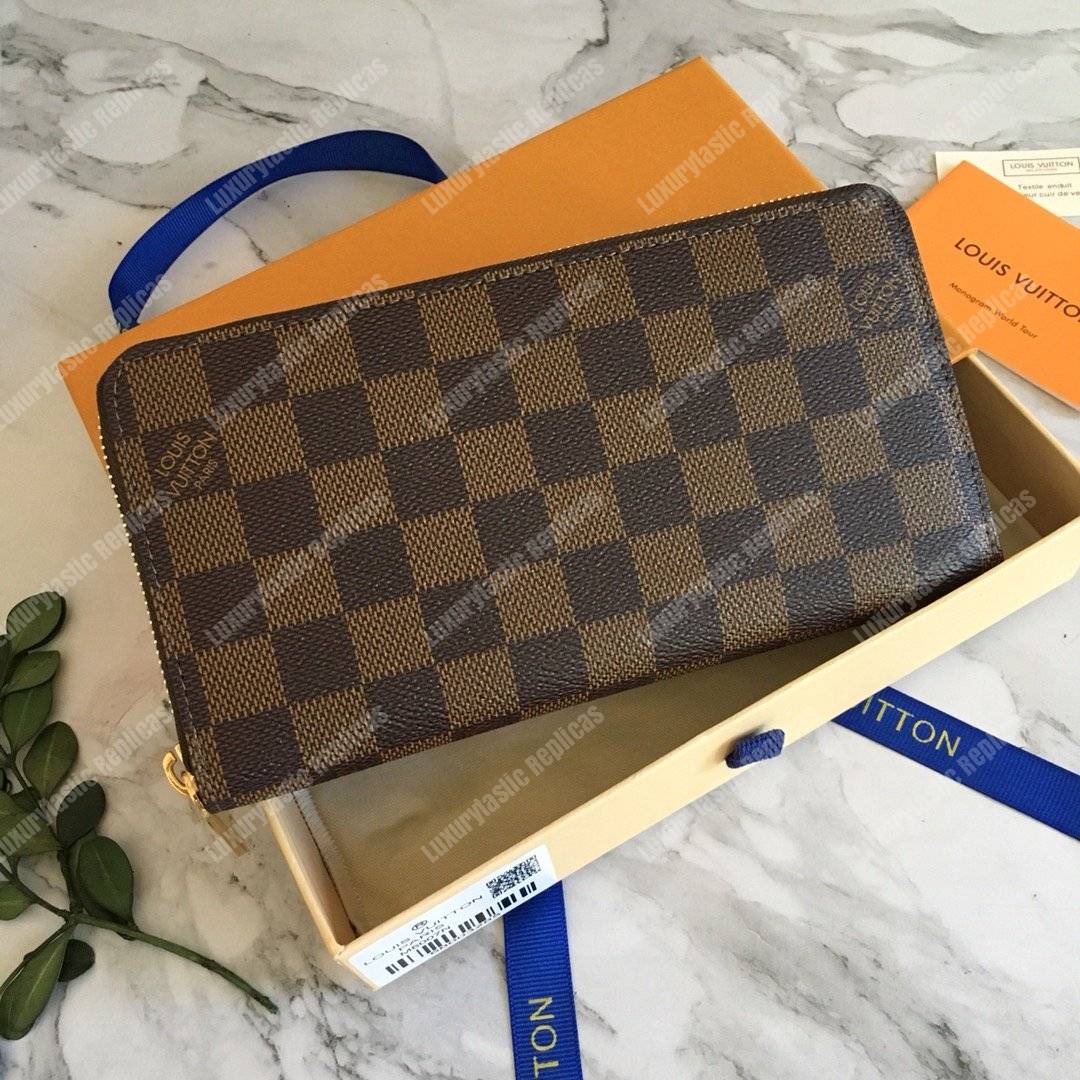LV Zippy Wallet Damier Ebene Brown