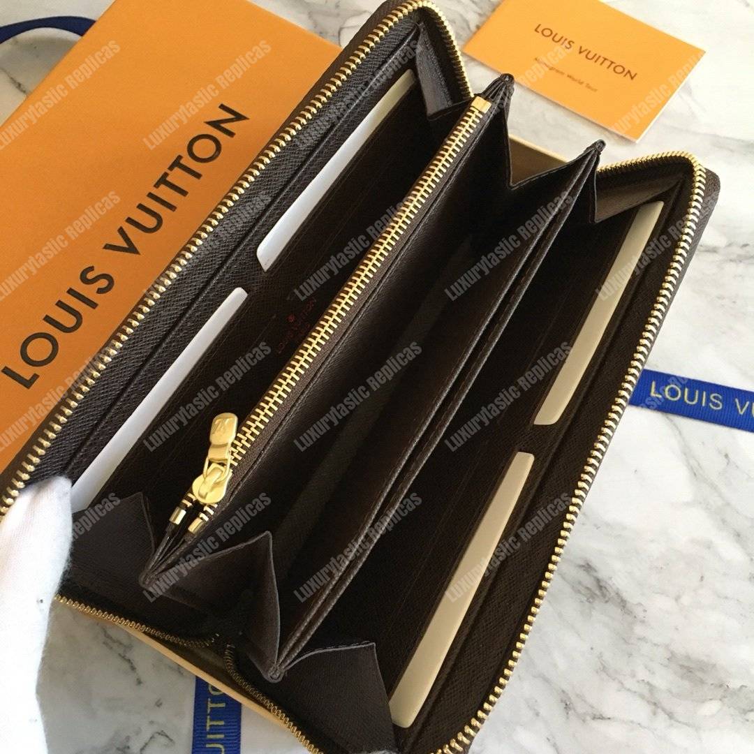LV Zippy Wallet Damier Ebene Brown