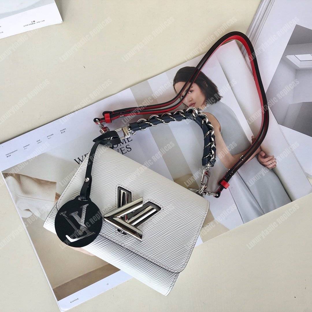 LV Twist PM Epi Leather Blanc