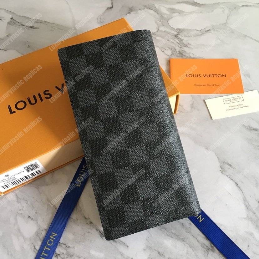 LV Brazza Wallet Damier Graphite Canvas