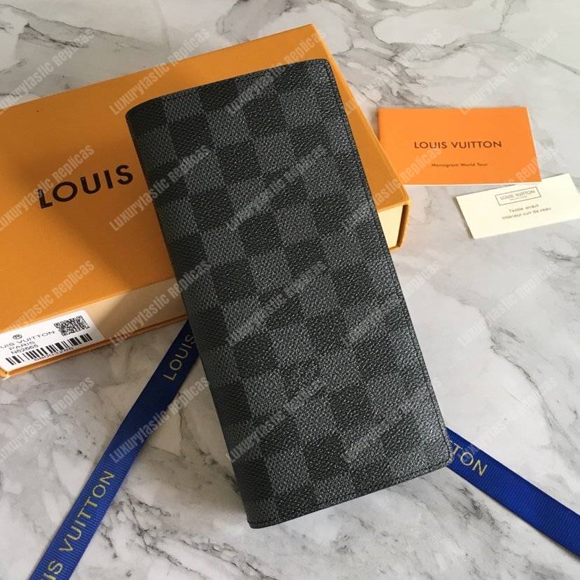LV Brazza Wallet Damier Graphite Canvas