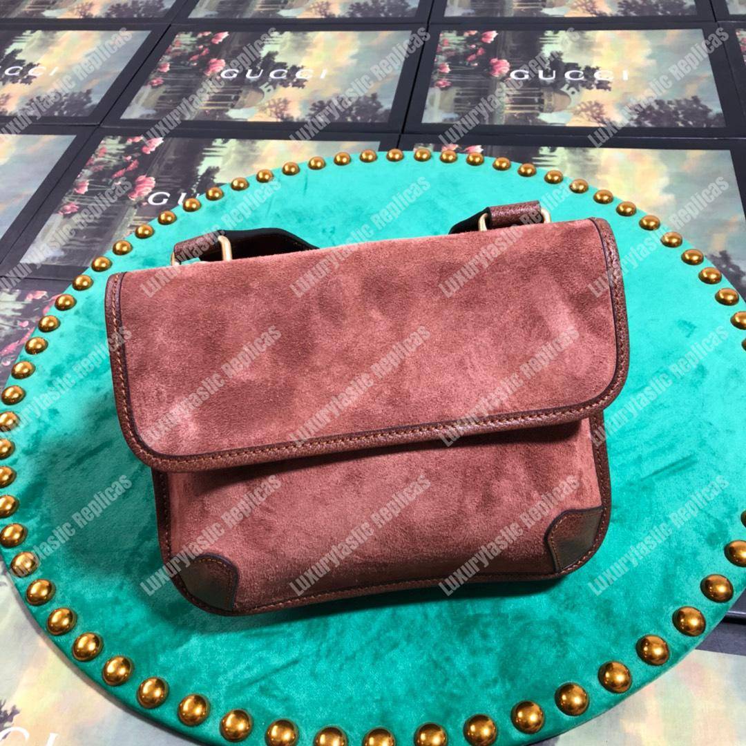 G*u*i neo vintage messenger small bag brown suede