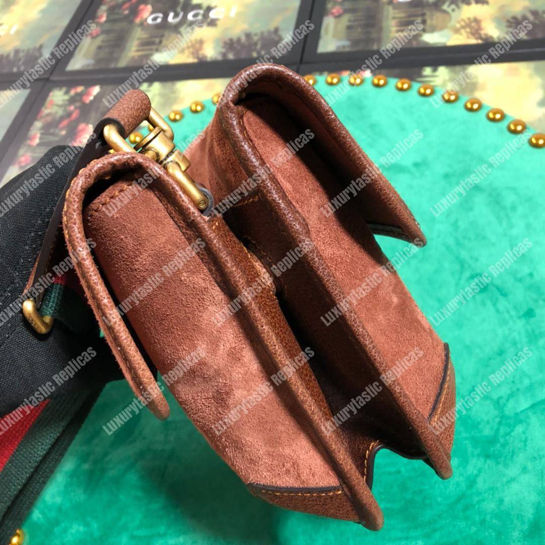 G*u*i neo vintage messenger small bag brown suede