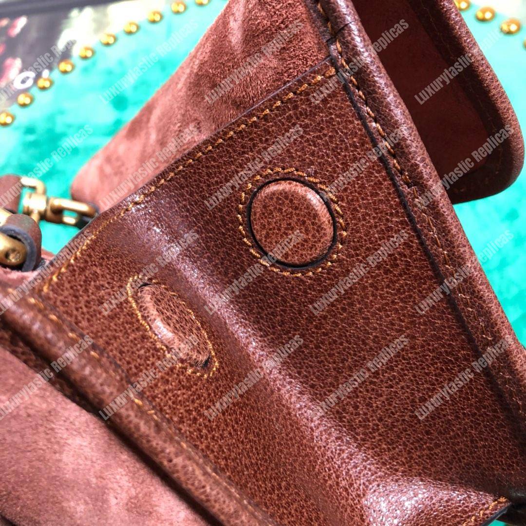 G*u*i neo vintage messenger small bag brown suede