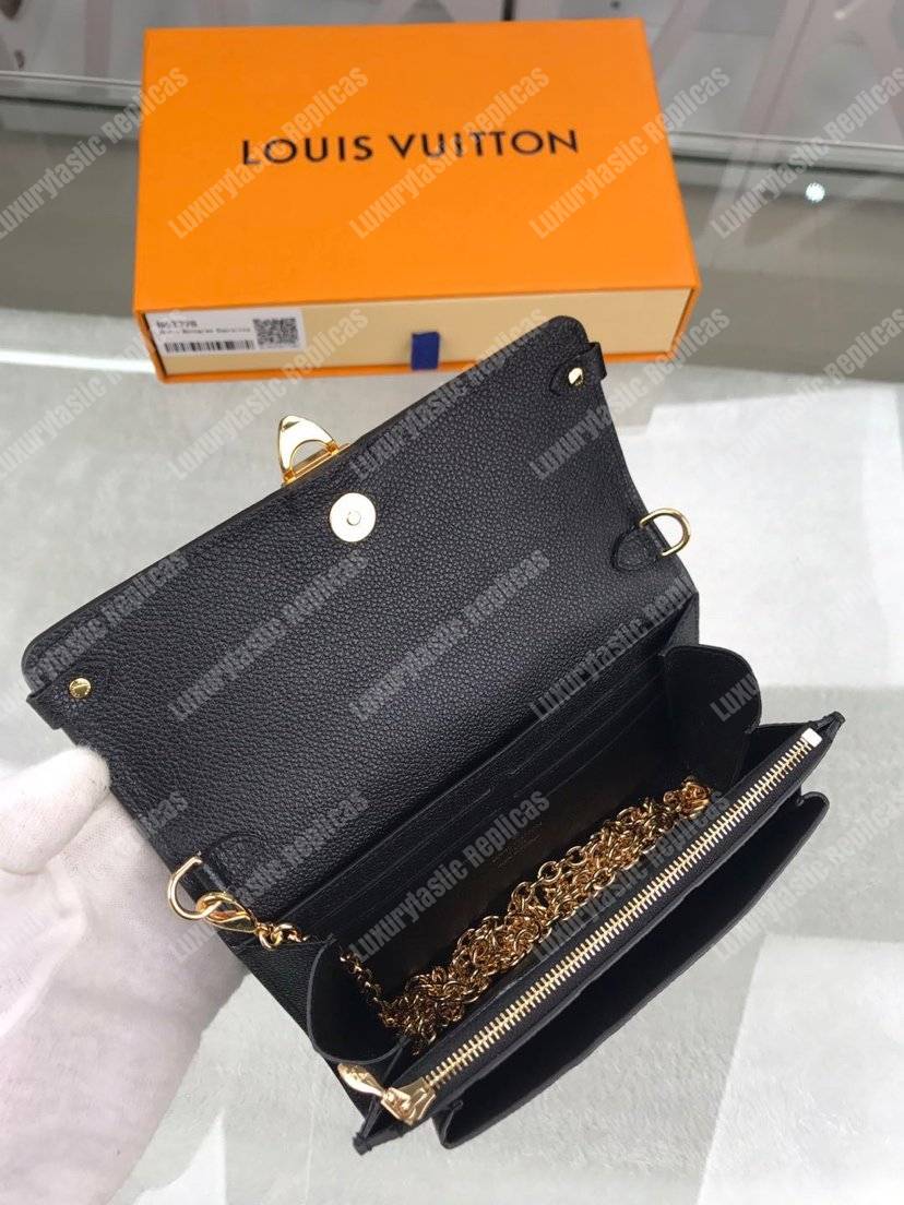 LV Vavin Chain Wallet Monogram Empreinte Noir