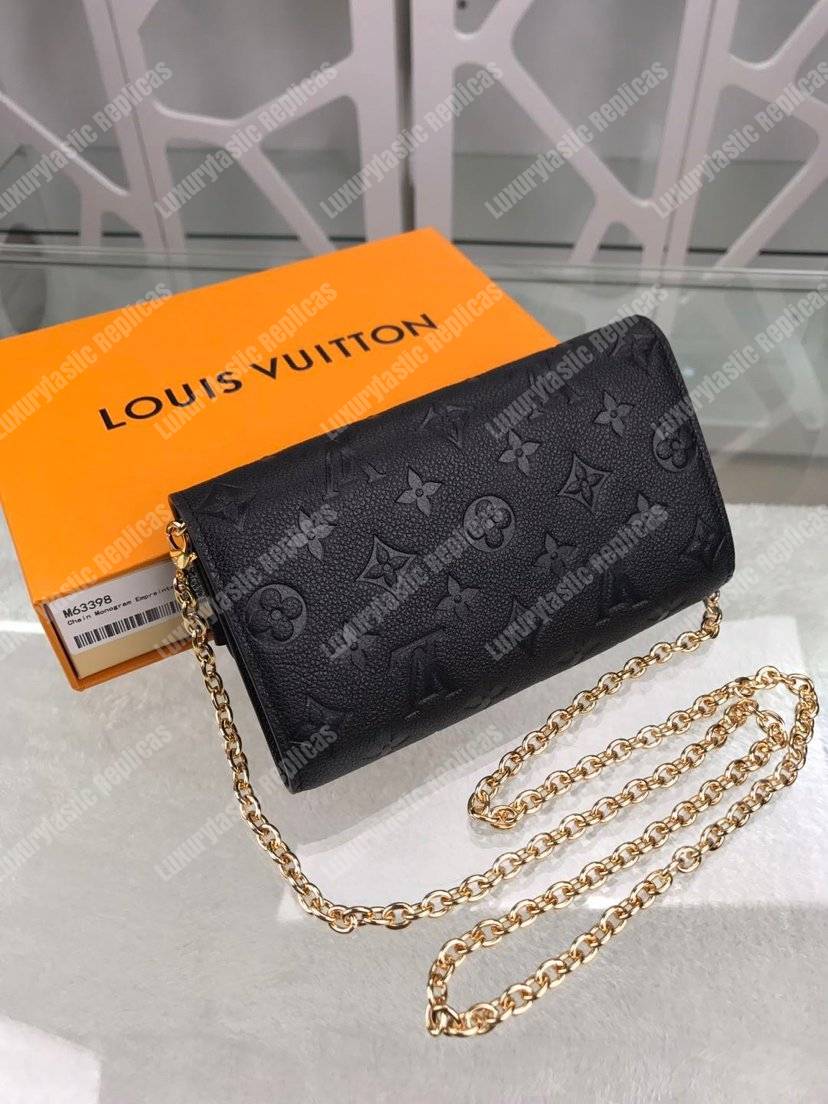 LV Vavin Chain Wallet Monogram Empreinte Noir