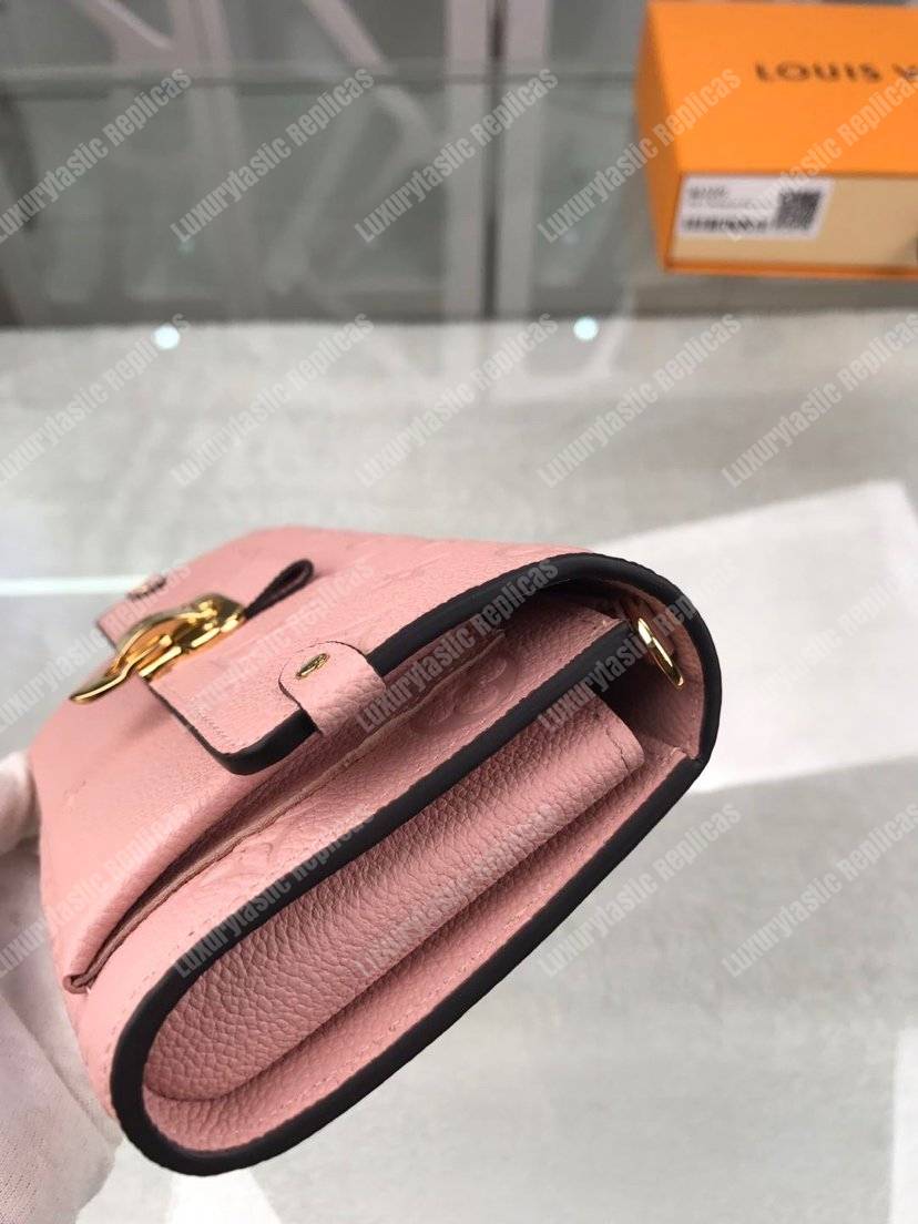 LV Vavin Chain Wallet Monogram Empreinte Rose Poudre