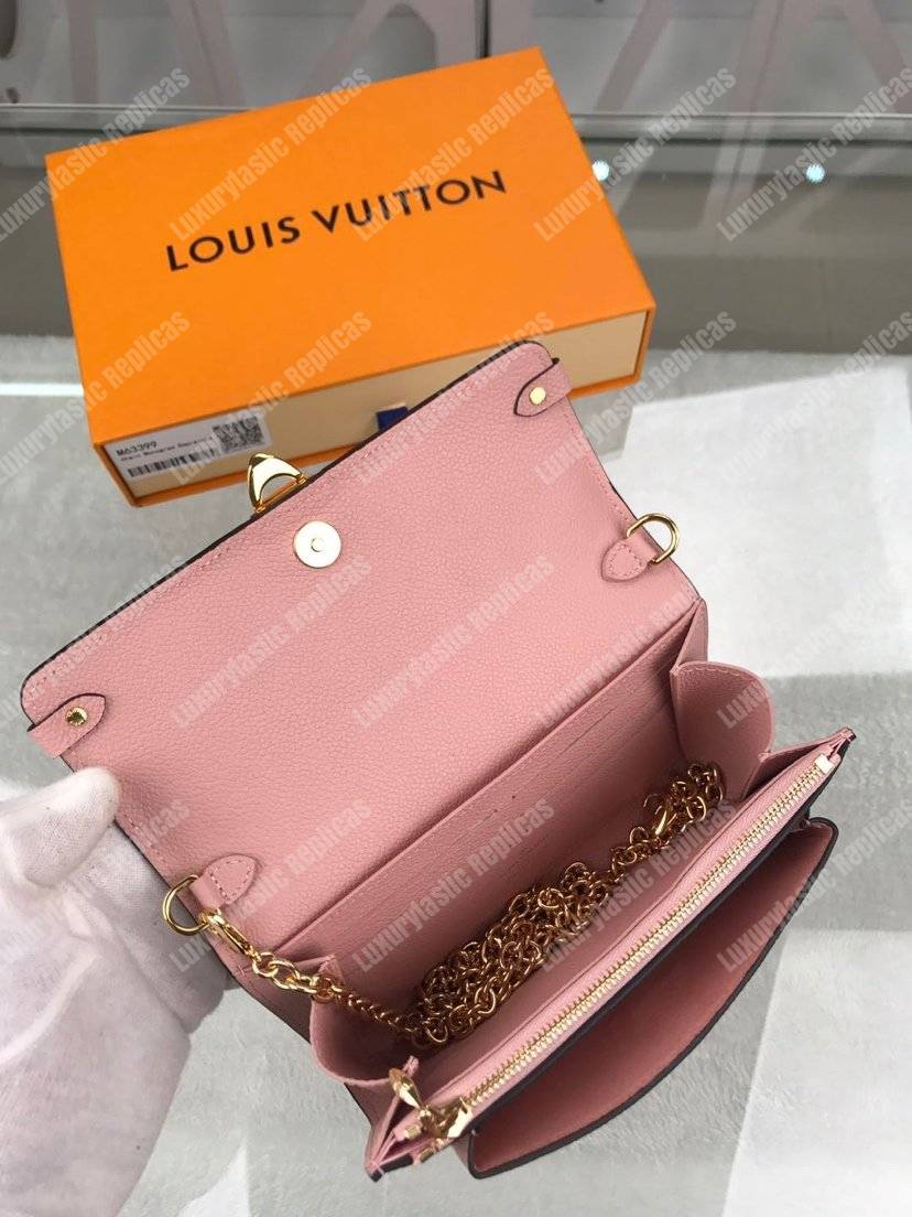 LV Vavin Chain Wallet Monogram Empreinte Rose Poudre