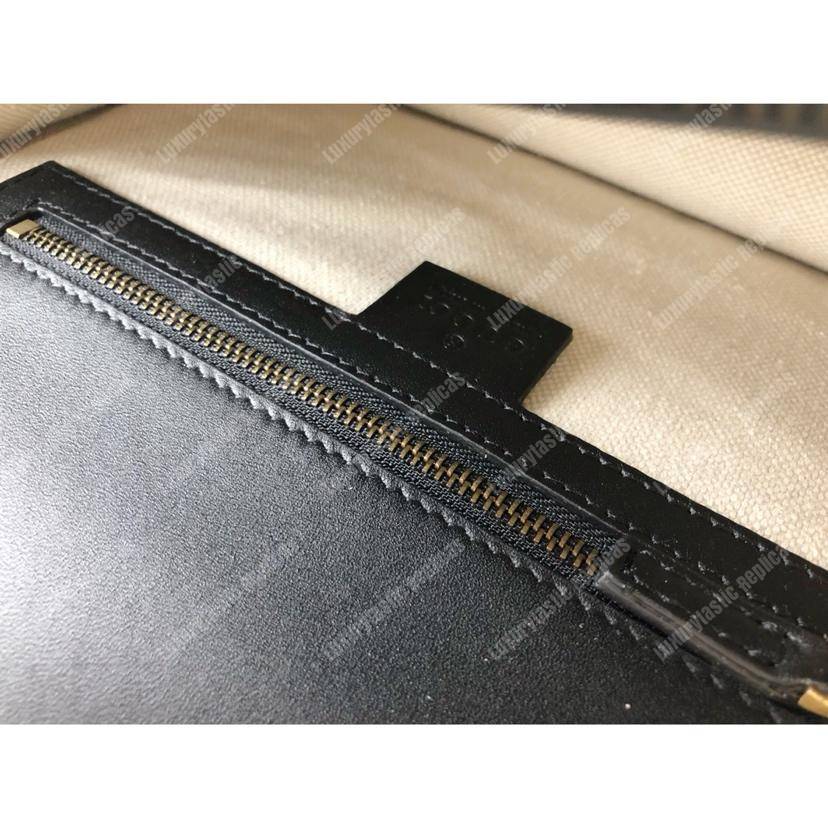 G*u*i gg marmont leather shoulder bag black