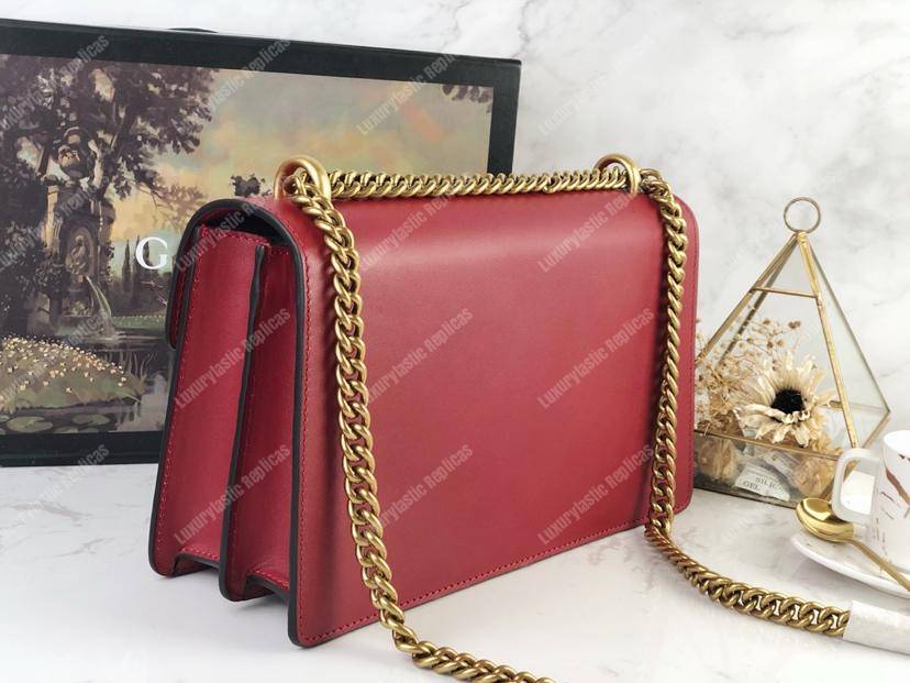 G*u*i gg marmont leather shoulder bag red
