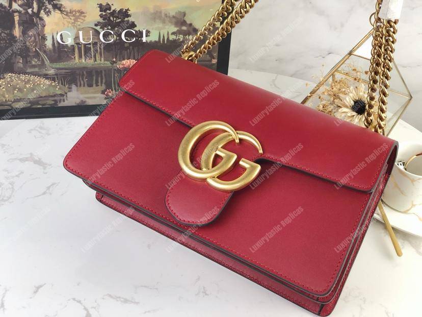 G*u*i gg marmont leather shoulder bag red