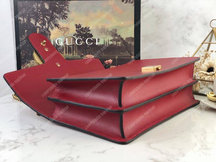 G*u*i gg marmont leather shoulder bag red