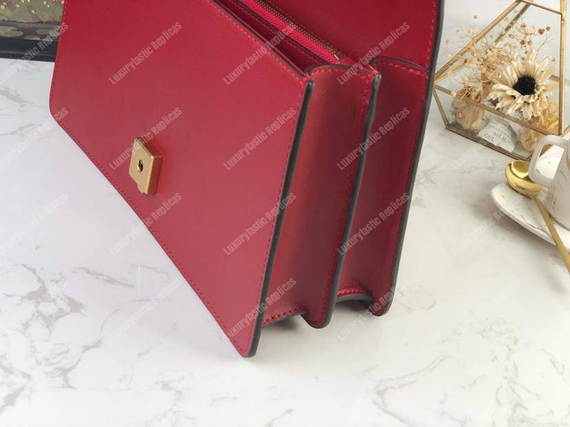 G*u*i gg marmont leather shoulder bag red