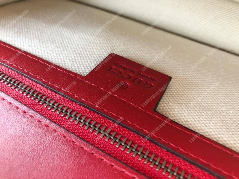 G*u*i gg marmont leather shoulder bag red