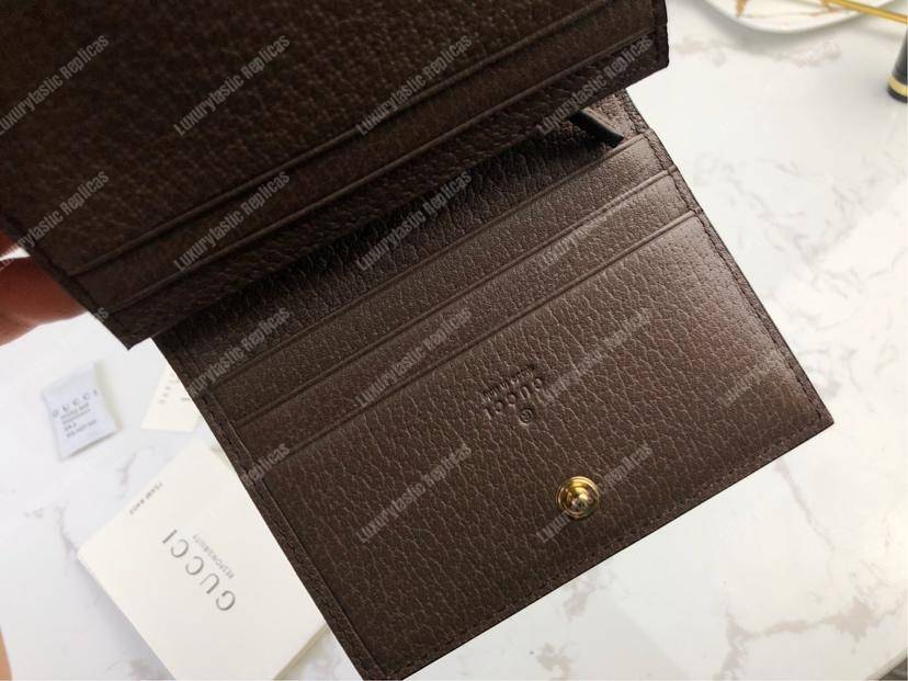 G*u*i ophidia gg card case wallet brown trim