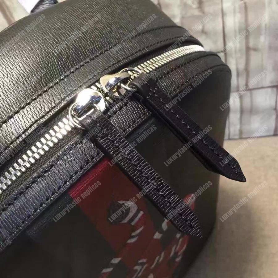 G*u*i kingsnake print leather backpack black