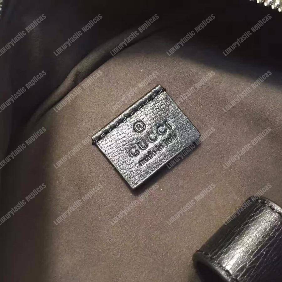 G*u*i kingsnake print leather backpack black