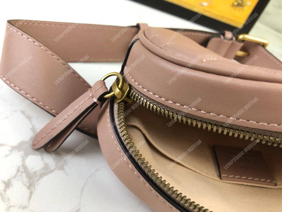 G*u*i gg marmont matelassé leather belt bag dusty pink