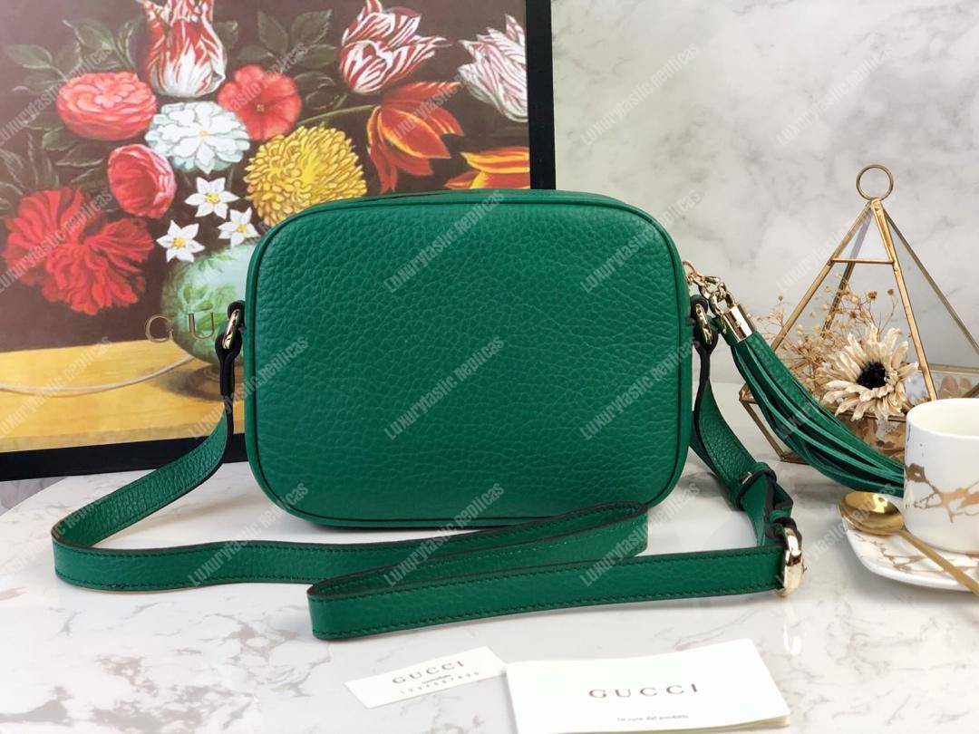 G*u*i soho small leather disco bag green