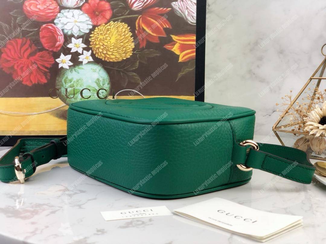 G*u*i soho small leather disco bag green
