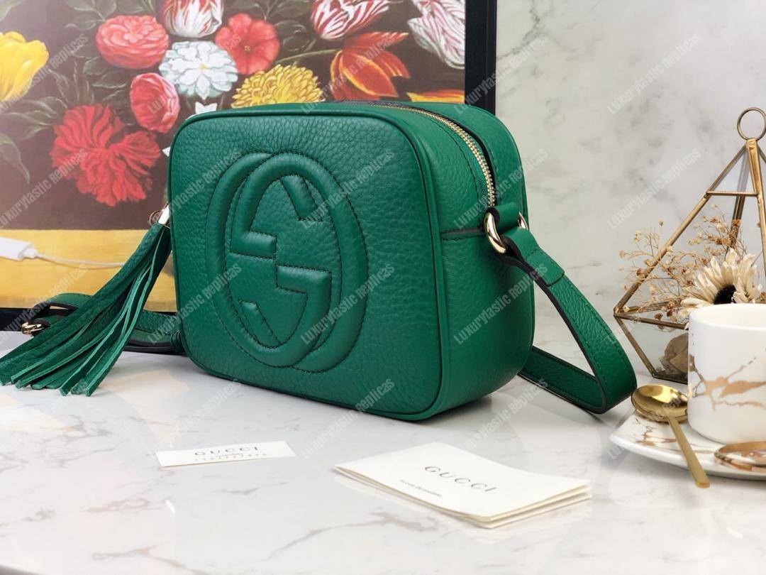 G*u*i soho small leather disco bag green