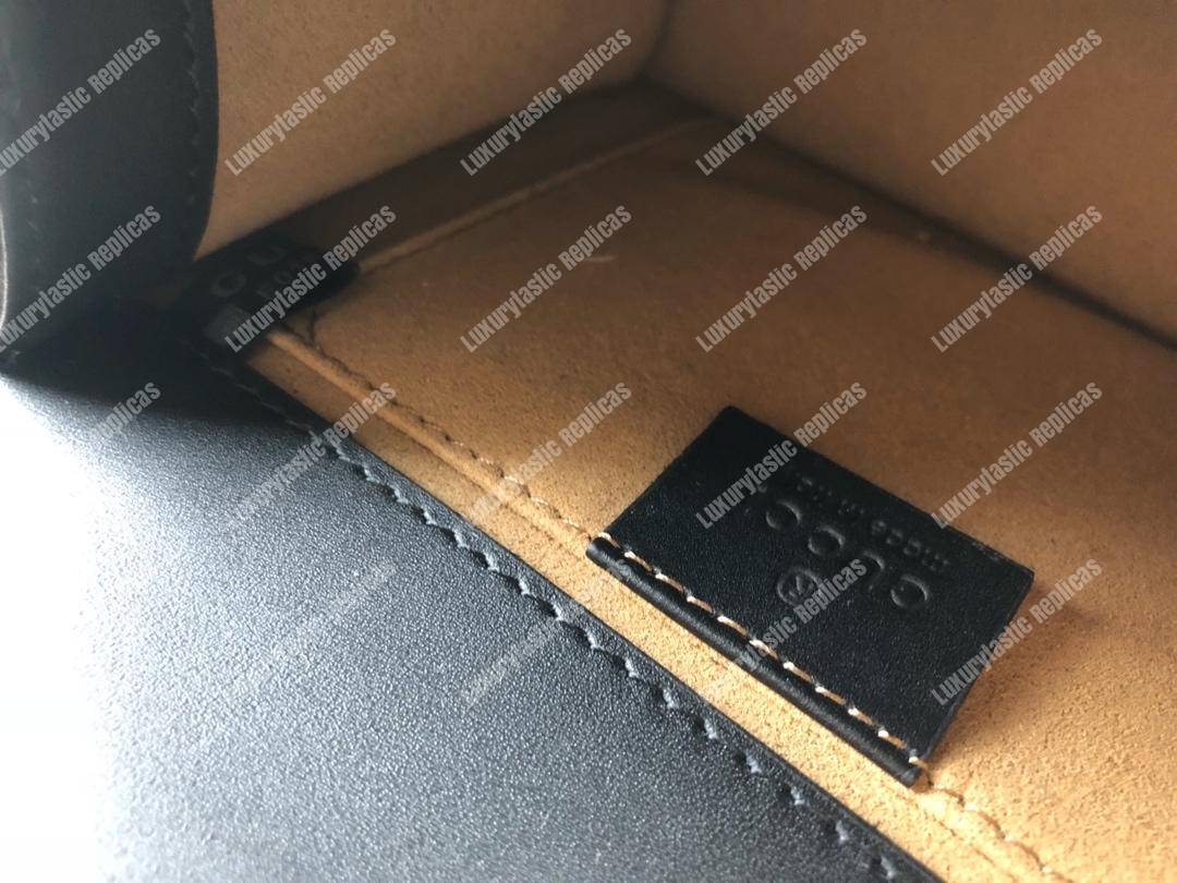 G*u*i sylvie leather mini chain bag black