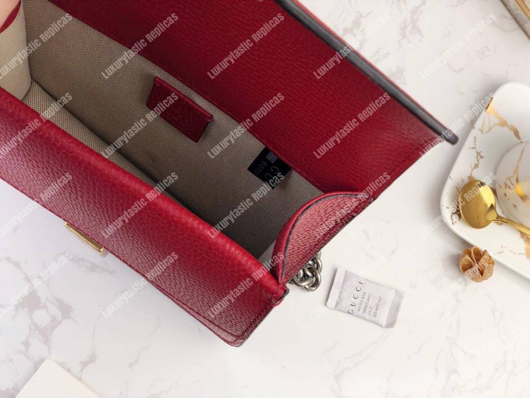 G*u*i dionysus leather mini bag hibiscus red