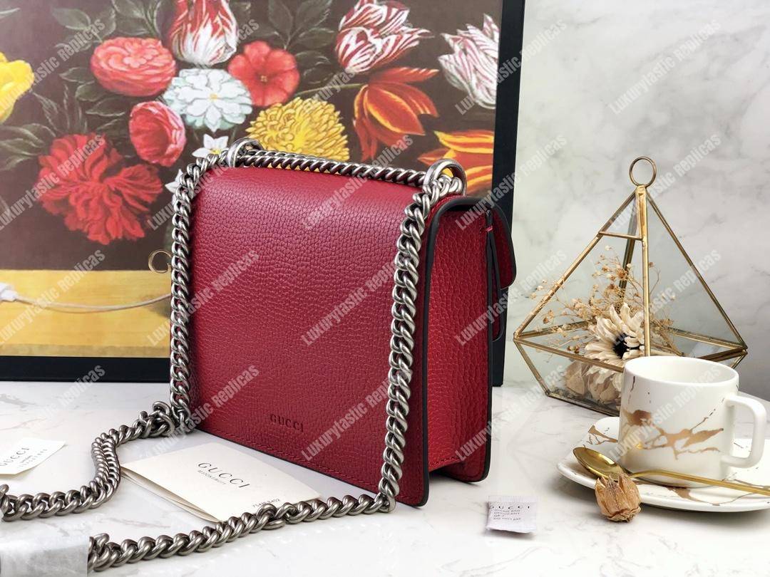 G*u*i dionysus leather mini bag hibiscus red